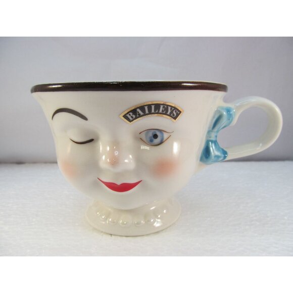 Vintage Baileys Ceramic Winking Face Lady Cup with Handle - Picture 8 of 8